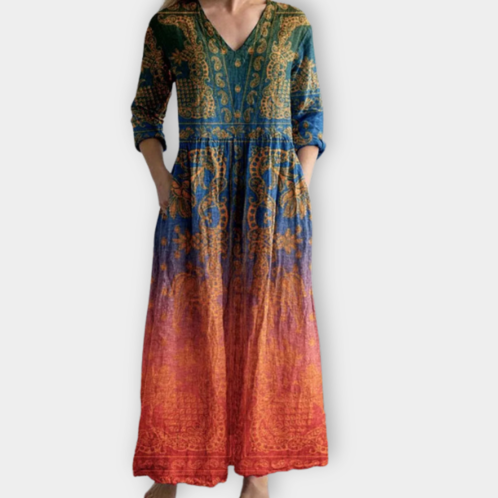 Demetria | Boho Maxikleid aus weichem Premiumstoff
