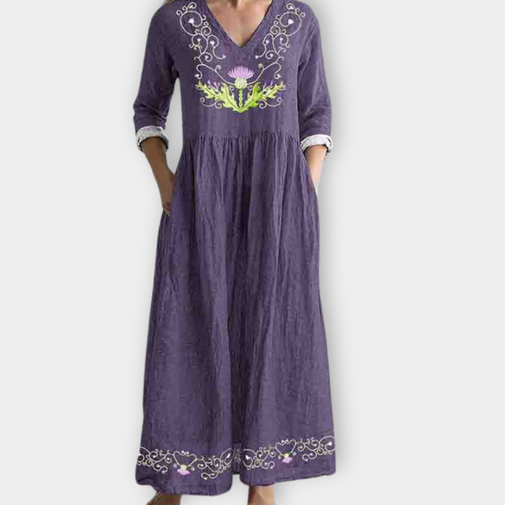 Hildemara | Boho Maxikleid aus weichem Premiumstoff