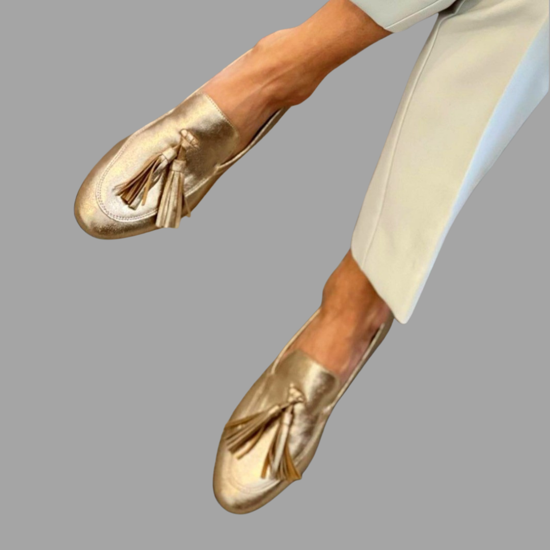 Alina | Premium Gold Loafer für Eleganz und Komfort