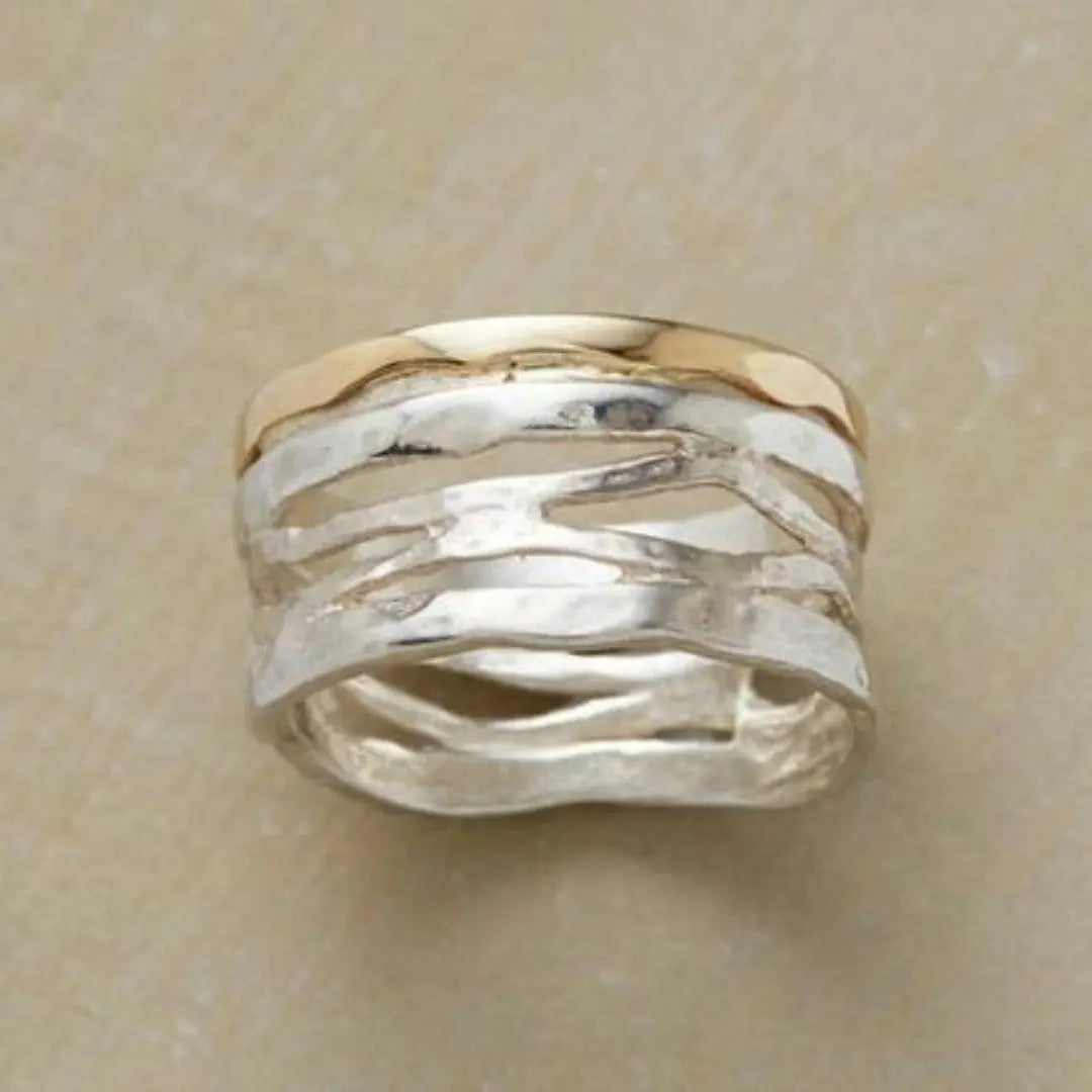 Yara | Vintage Gold & Silber Hohlring