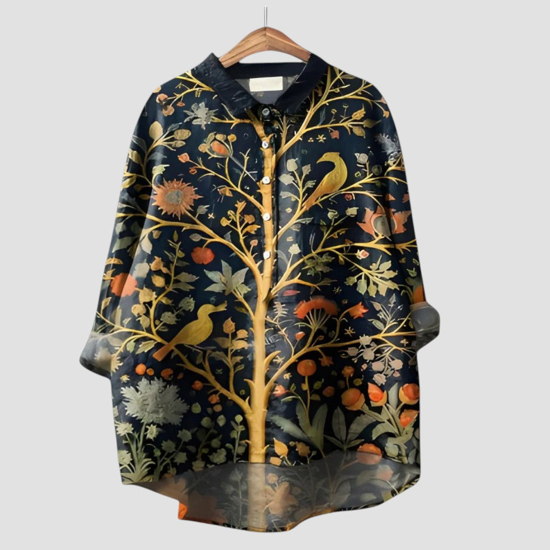 Beate | Oversize-Bluse mit floralem Komfort