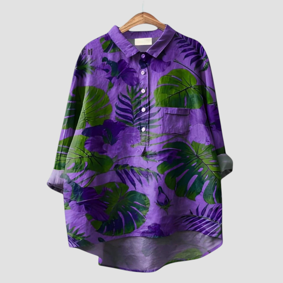 Martina | Oversize-Bluse mit floralem Komfort