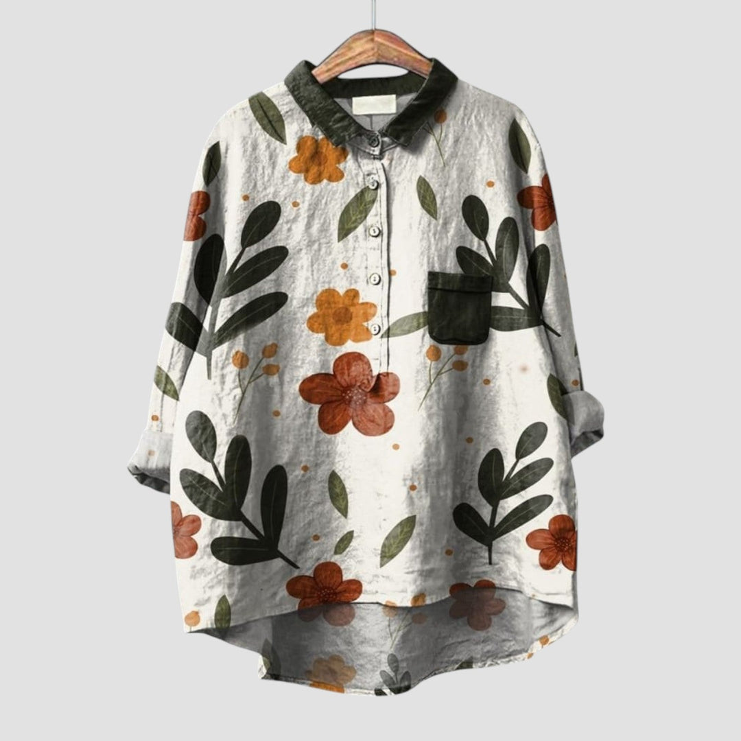 Annika | Oversize-Bluse mit floralem Komfort