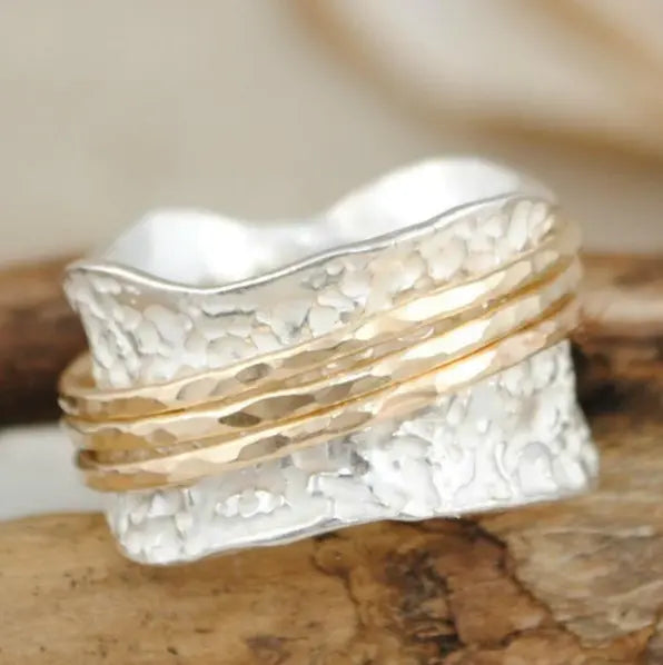 Dorothea | Vintage Spinner Gold & Silber Ring