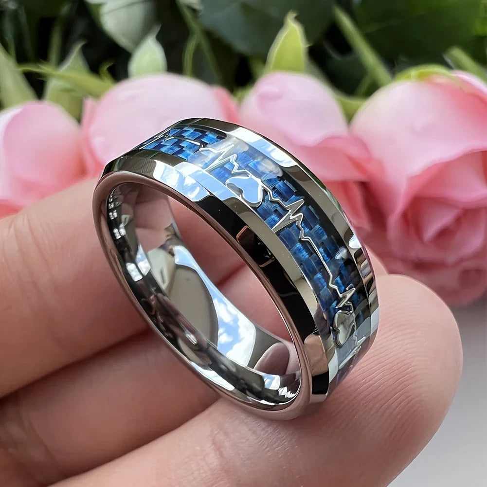 Hermann | Ring mit blauem Glaspuls