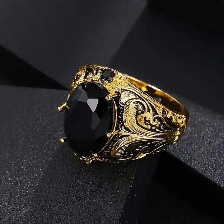 Eberhard | Ring mit Onyxstein in markanter Ausführung