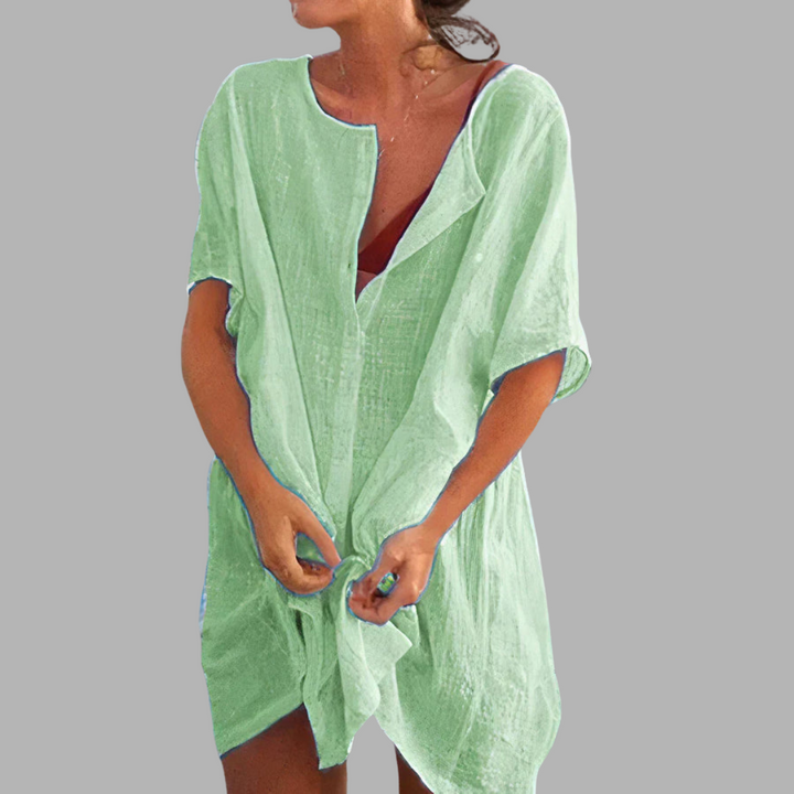 Nele | Elegantes Strandhemd-Kleid