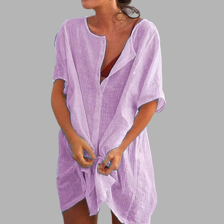 Nele | Elegantes Strandhemd-Kleid