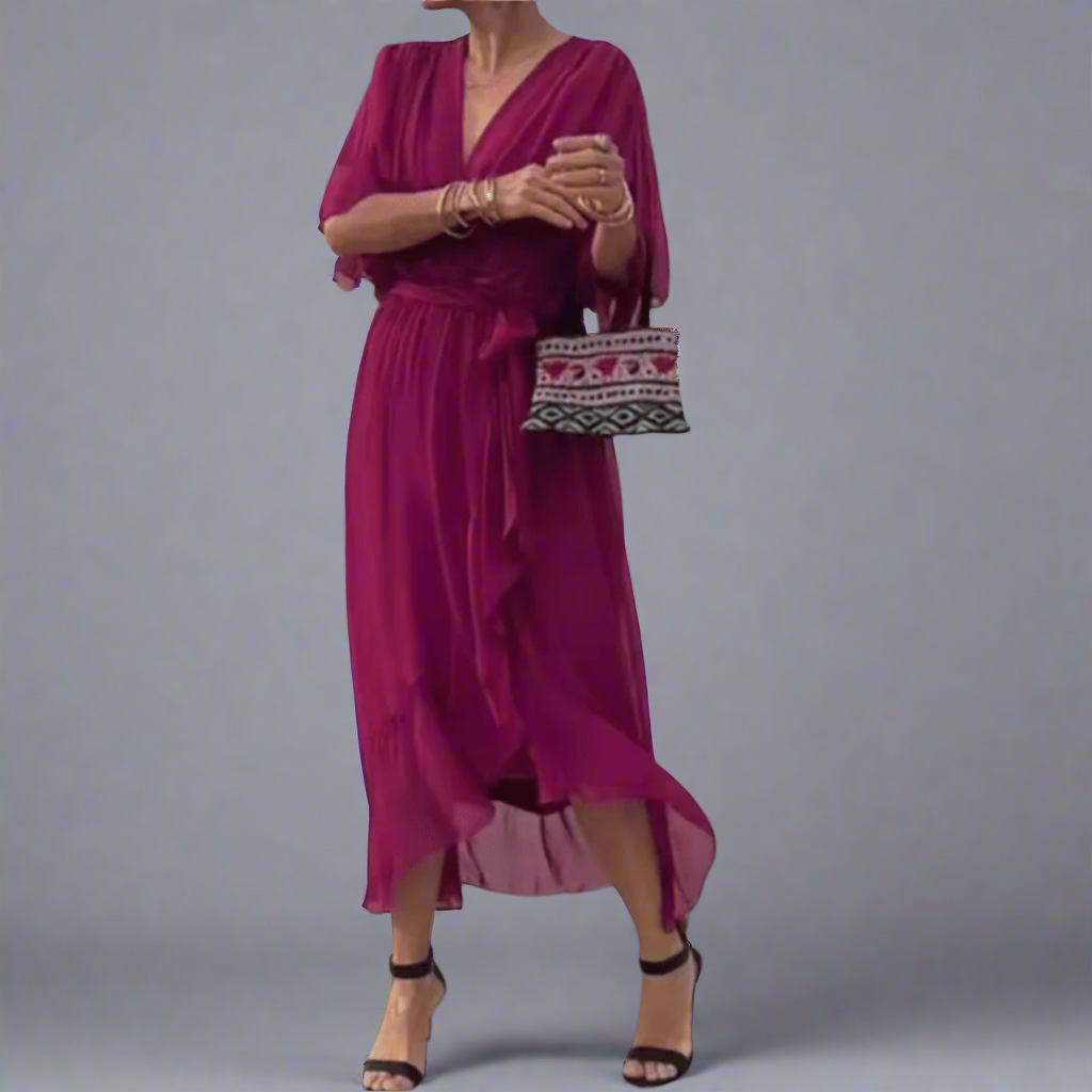 Dorselinde | Elegantes Maxikleid mit Femininem Ausschnitt