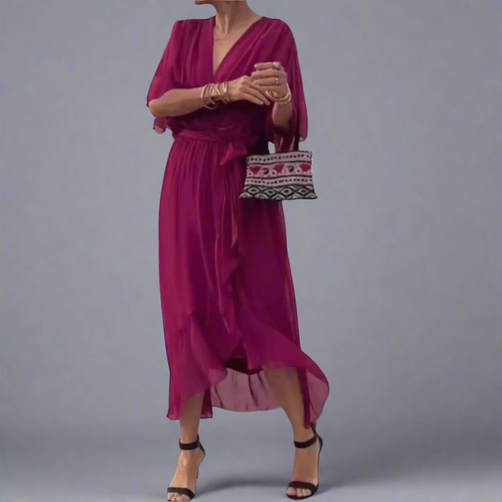 Dorselinde | Elegantes Maxikleid mit Femininem Ausschnitt