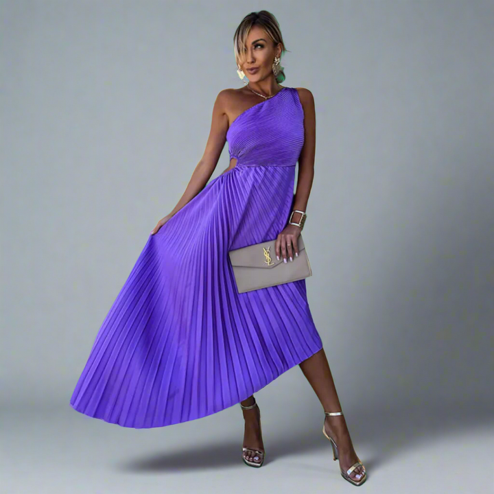 Yara | Elegantes Ein-Schulter-Midikleid