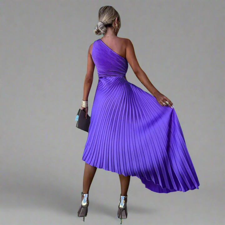 Yara | Elegantes Ein-Schulter-Midikleid
