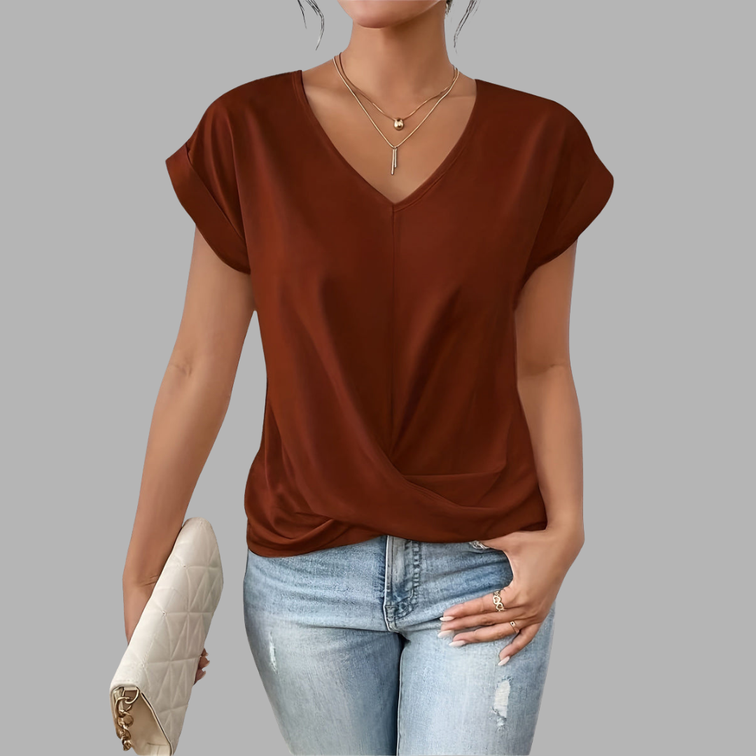 Kiara | Weiches V-Neck Shirt mit Komfortschnitt