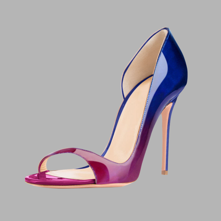 Roselotte | Schwarze Stiletto Sandalen mit Cut-Outs