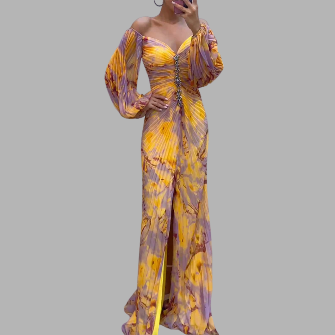Quirilla | Elegantes Maxikleid mit V-Ausschnitt