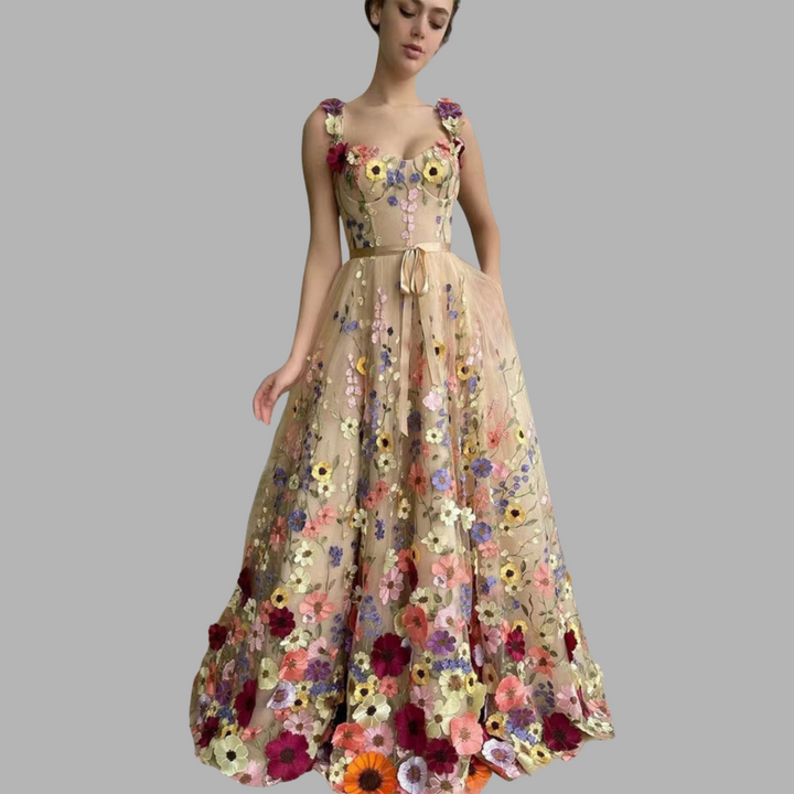 Anseltraud | Sommer Maxikleid mit Blumenmuster