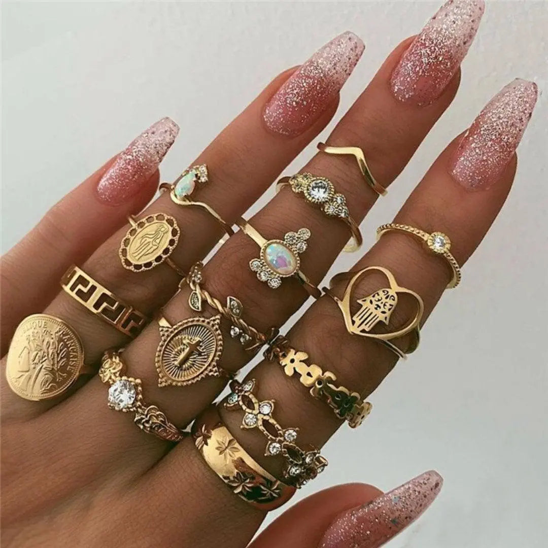 Tabea | Einzigartiges 8- bis 12-Ring Set