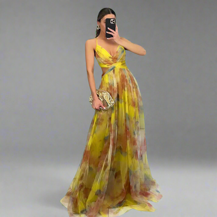 Hedelise | Maxi-Kleid mit Blumenmuster