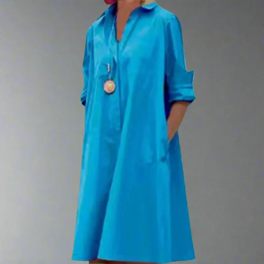 Christiana | Elegantes Langarmkleid mit Tasche