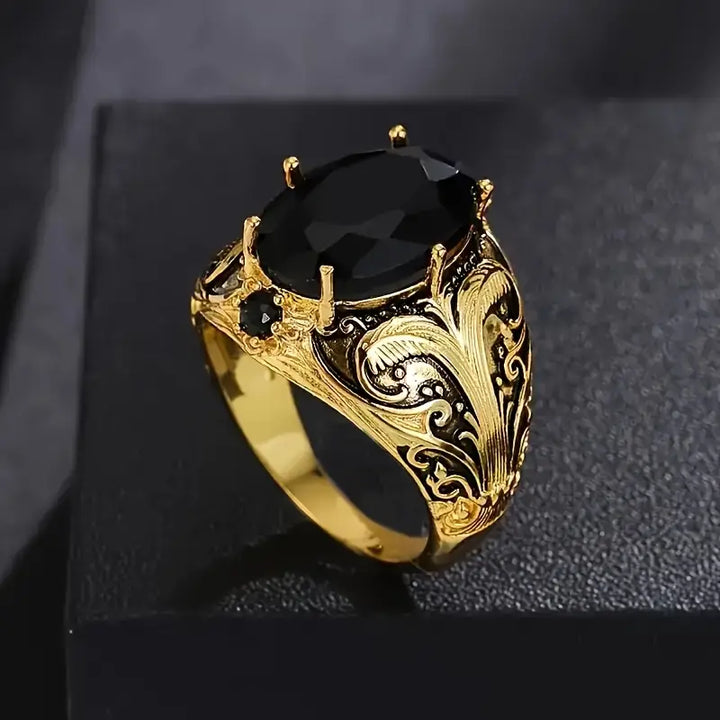 Eberhard | Ring mit Onyxstein in markanter Ausführung