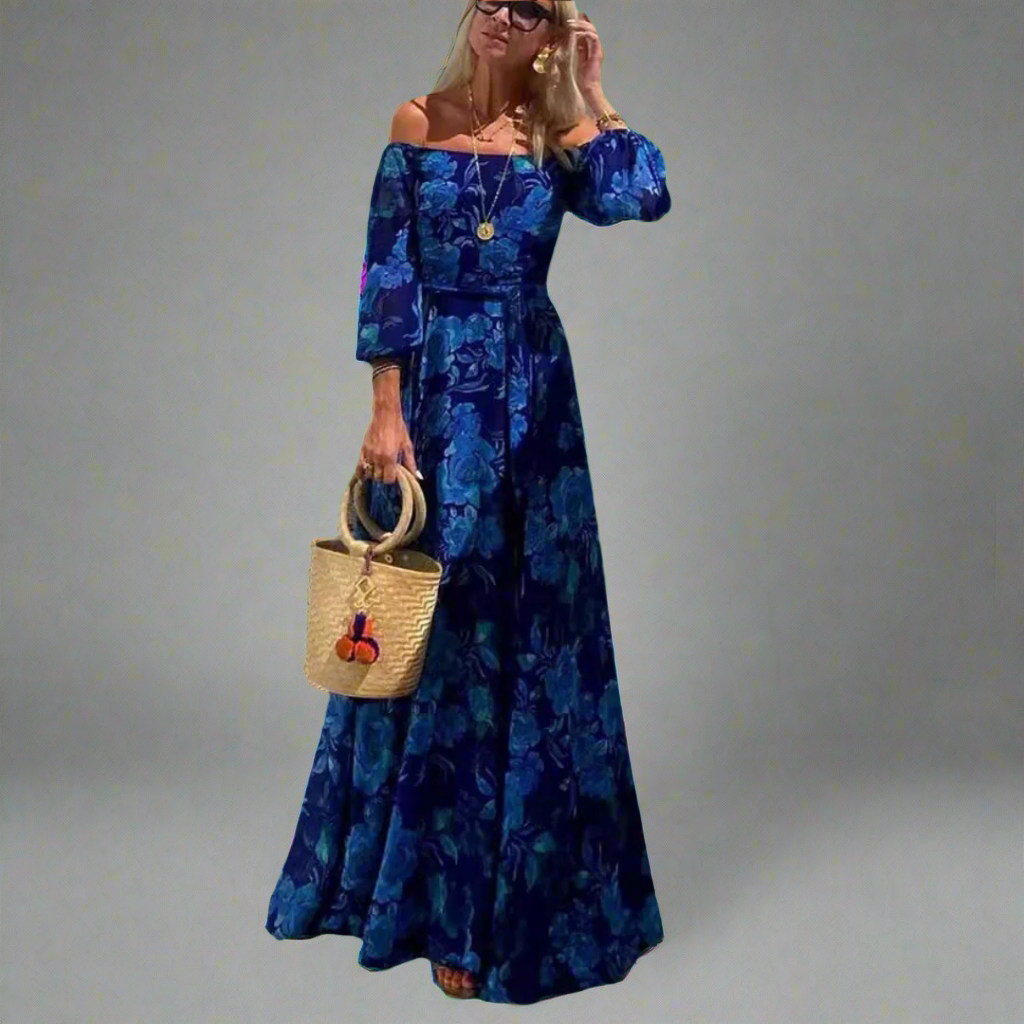 Elviera | Elegantes Maxikleid mit Off-Shoulder