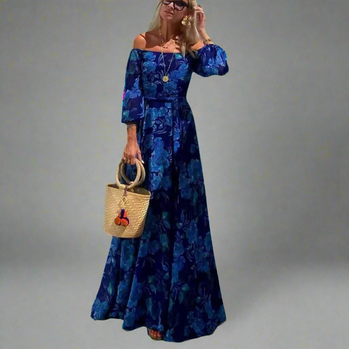 Elviera | Elegantes Maxikleid mit Off-Shoulder