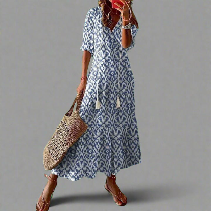 Almuth | Premium Sommerkleid mit Druckdesign