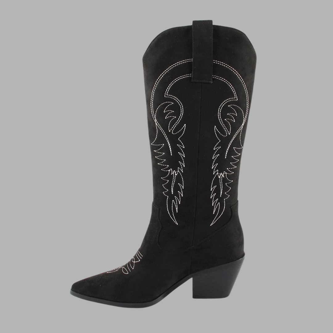 Clotilde | Chunky Heel Over The Knee Western Boots für ultimativen Komfort