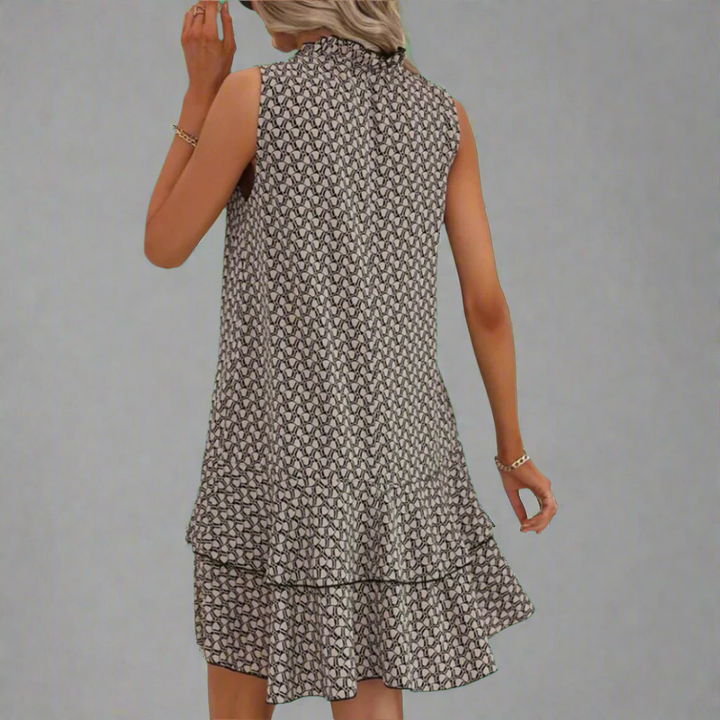 Ulrike | Ärmelloses Sommerkleid mit Rüschen aus Premiumstoff