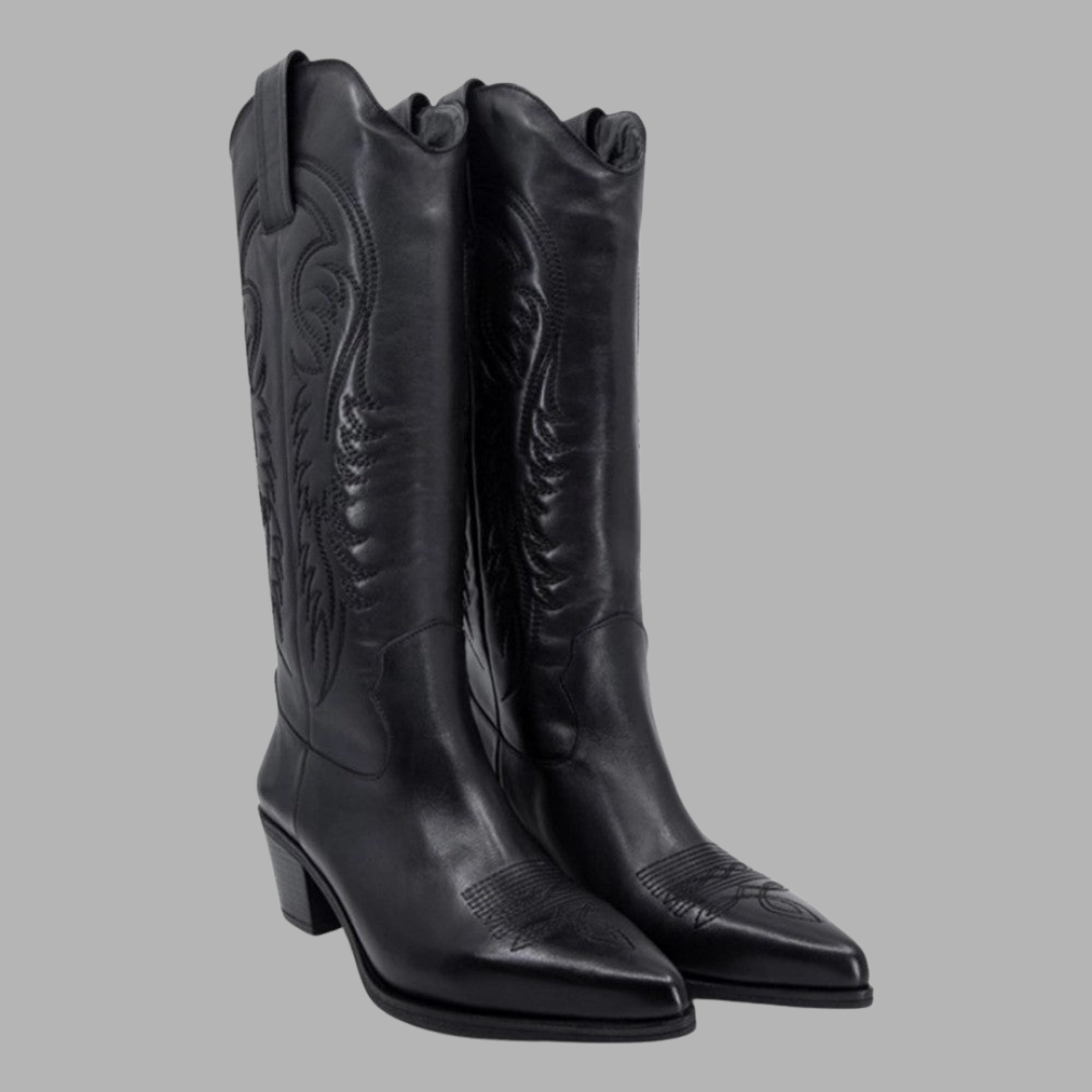 Clotilde | Chunky Heel Over The Knee Western Boots für ultimativen Komfort