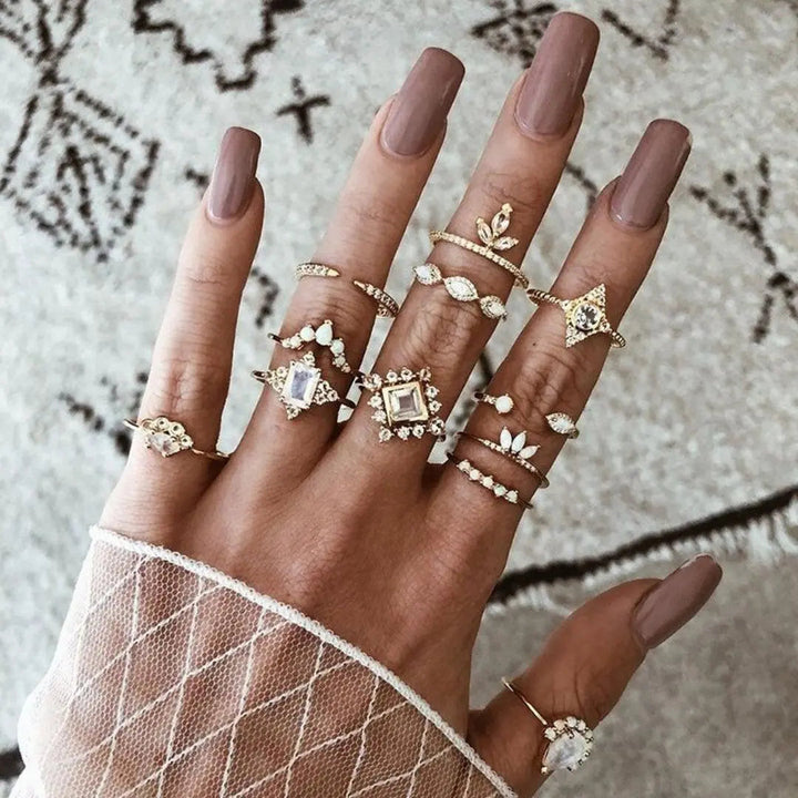 Tabea | Einzigartiges 8- bis 12-Ring Set