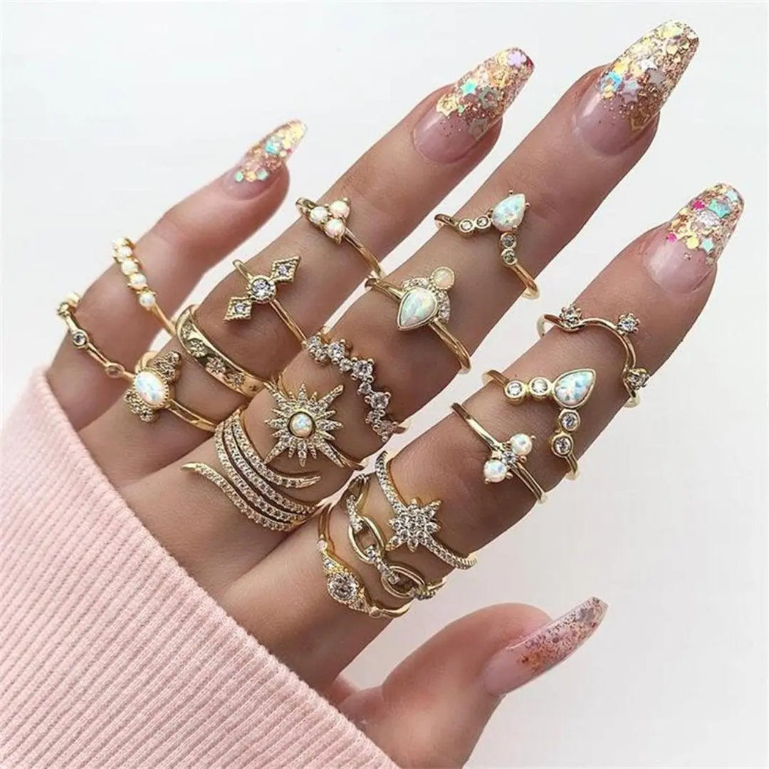 Tabea | Einzigartiges 8- bis 12-Ring Set
