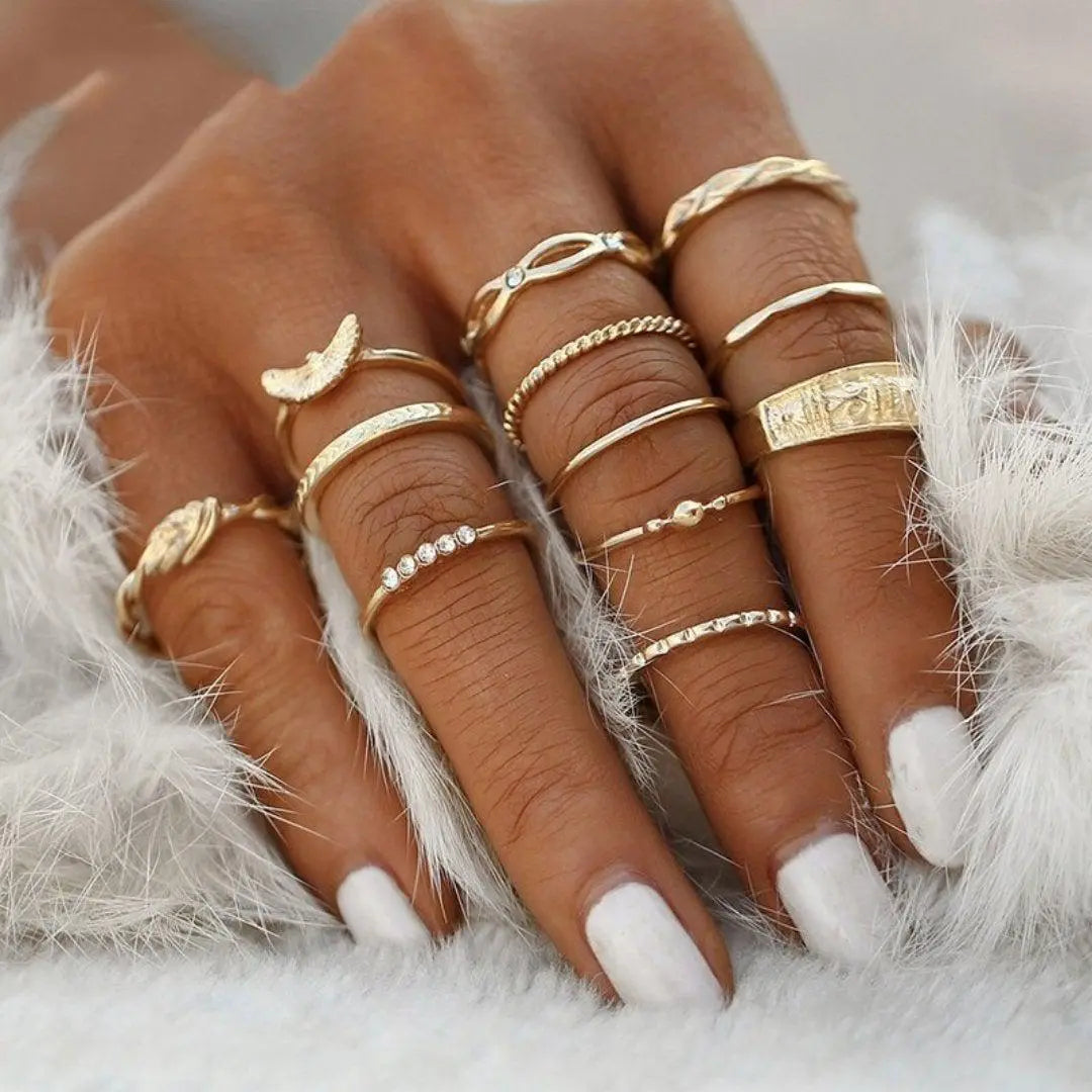 Tabea | Einzigartiges 8- bis 12-Ring Set