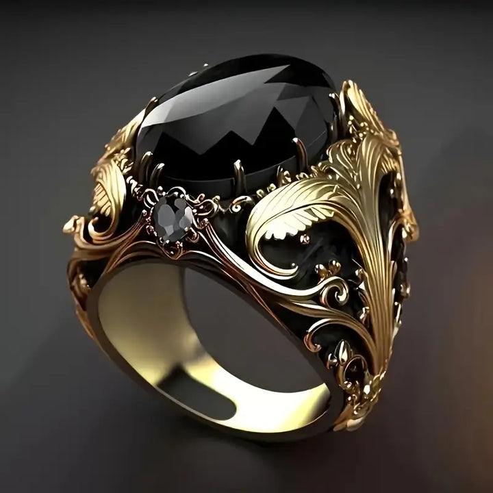 Eberhard | Ring mit Onyxstein in markanter Ausführung