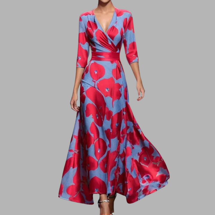 Nele | Bedrucktes Midikleid mit hoher Taille