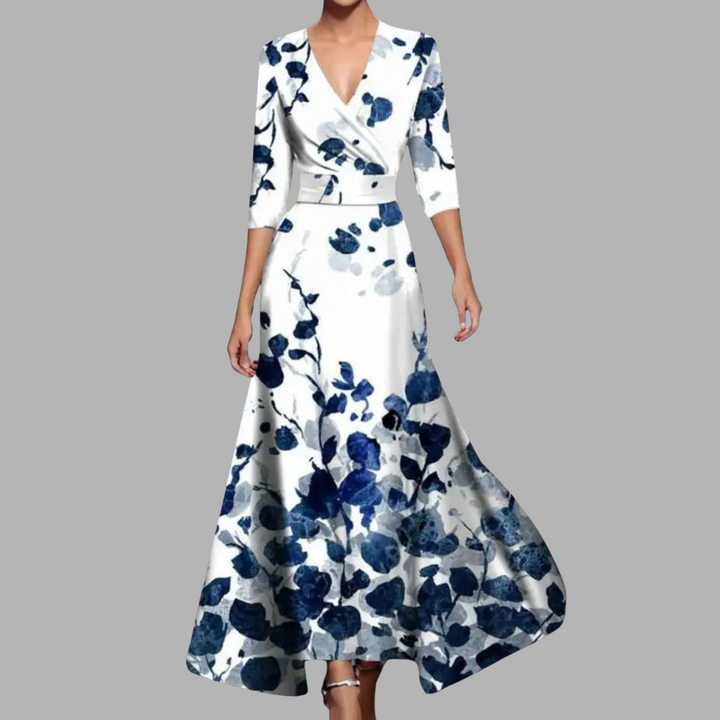 Nele | Bedrucktes Midikleid mit hoher Taille