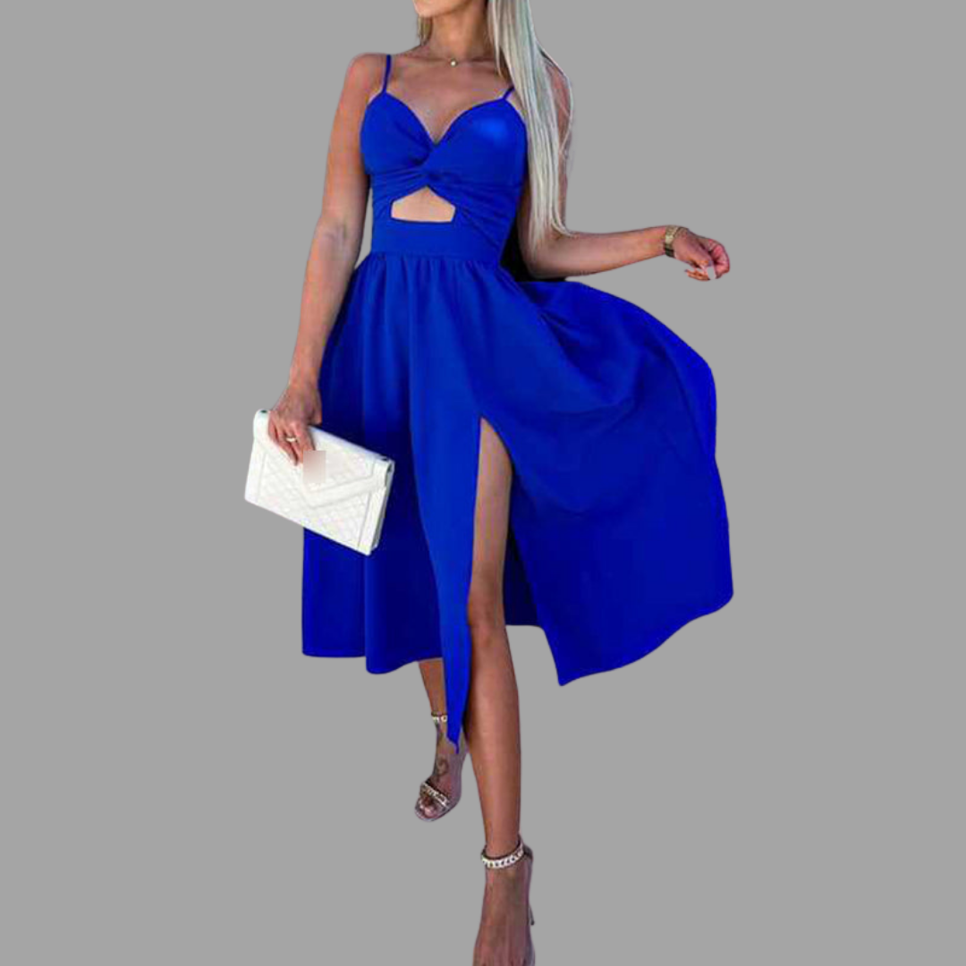 Patrizia | Midi-Kleid mit Schlitz und femininer Passform