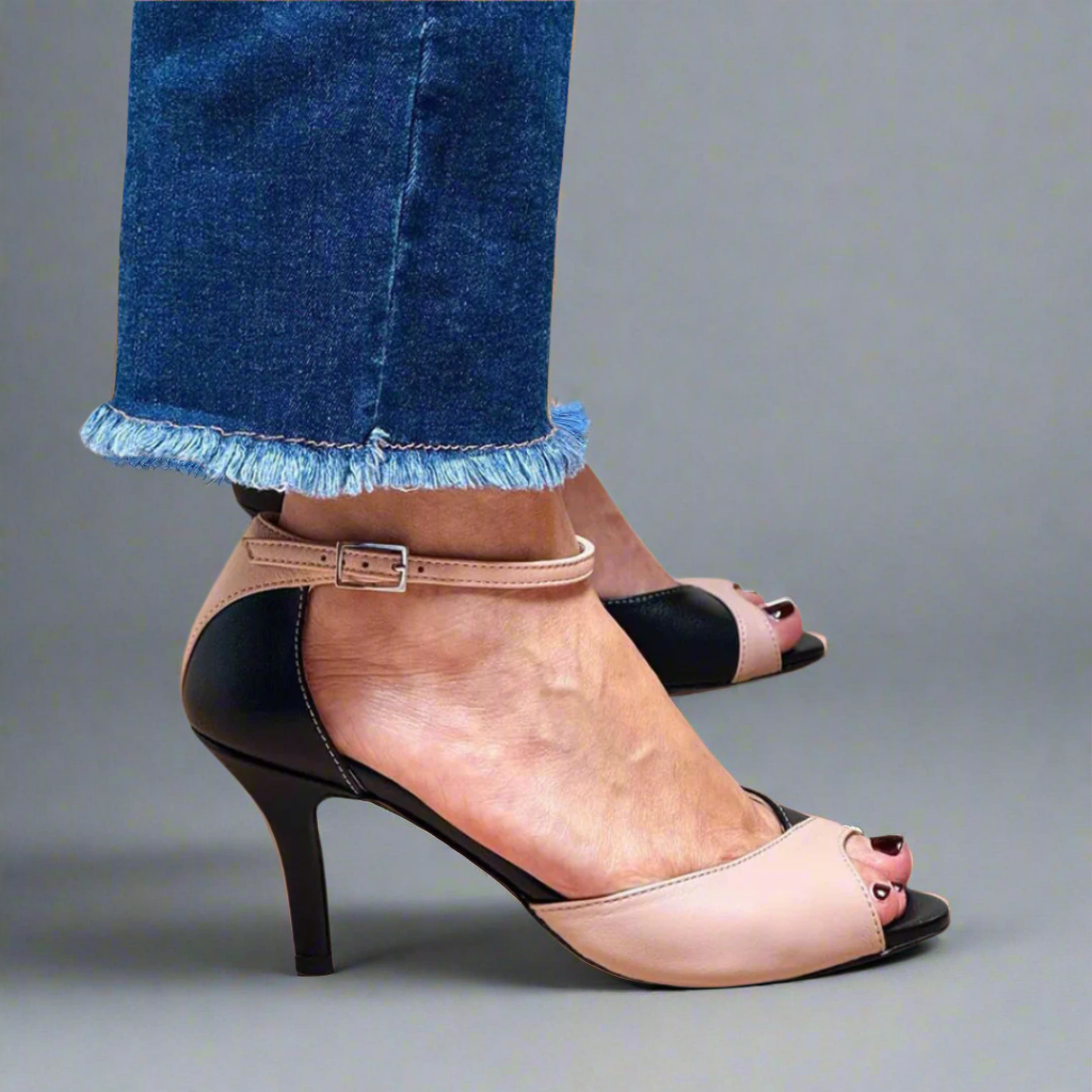 Philomene | Elegante Bicolor-Sandalen mit Komfortpassform