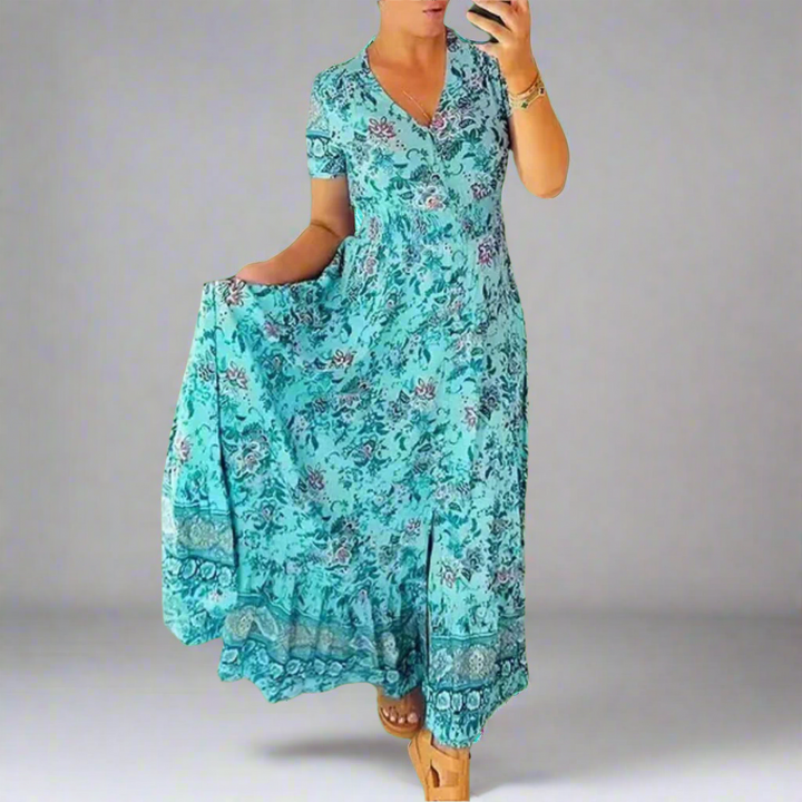 Gritta | Elegantes Blumenmuster Kleid