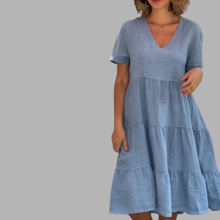 Nivetta | Premium Lino-Cotton Kleid für ultimativen Komfort