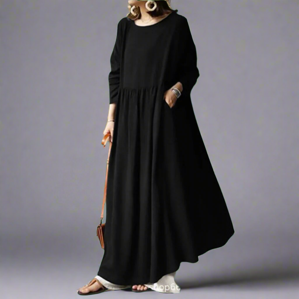 Drelhild | Elegantes Vintage Maxikleid für den Herbst