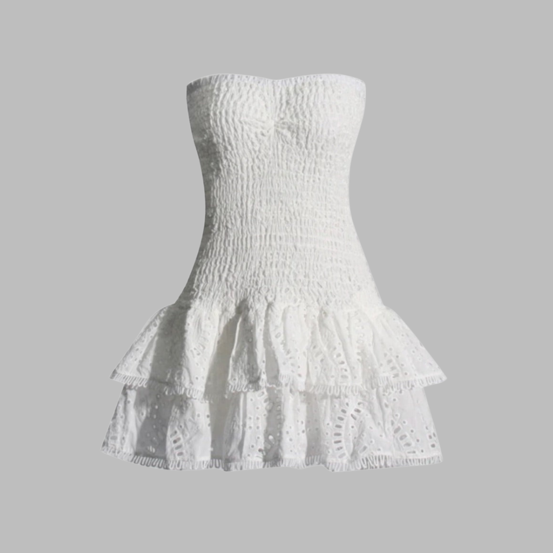 Martine | Elegantes Lochmuster-Kleid für mühelosen Charme