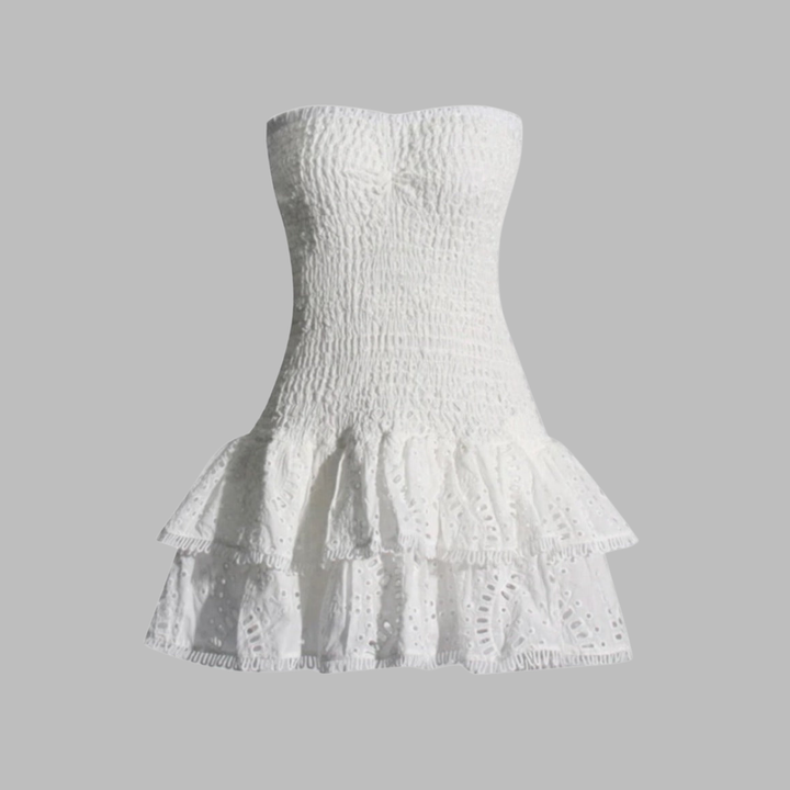 Martine | Elegantes Lochmuster-Kleid für mühelosen Charme