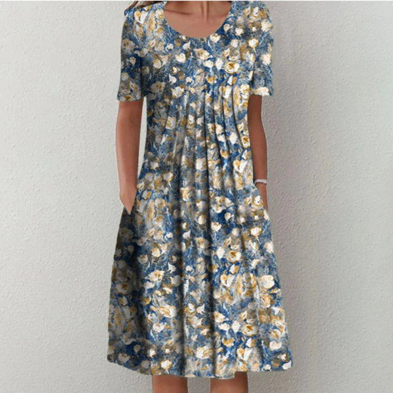 Fredegunde | Handgefertigtes Sommerkleid aus Baumwolle