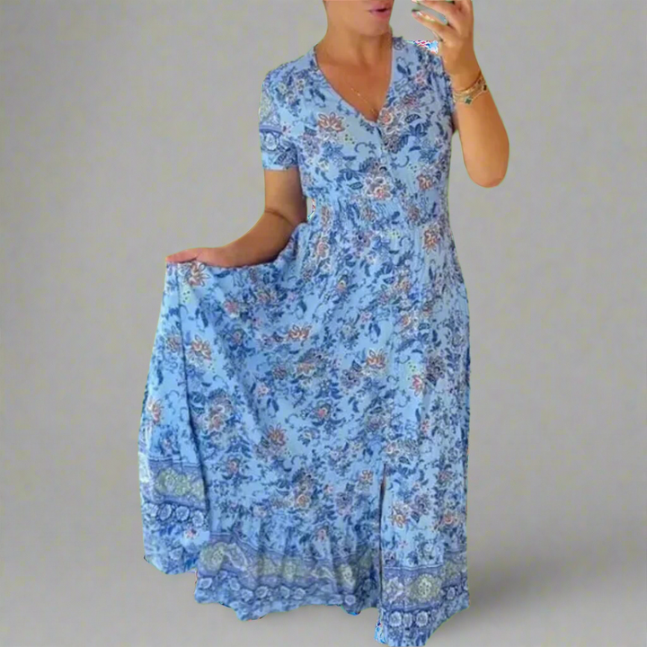 Gritta | Elegantes Blumenmuster Kleid