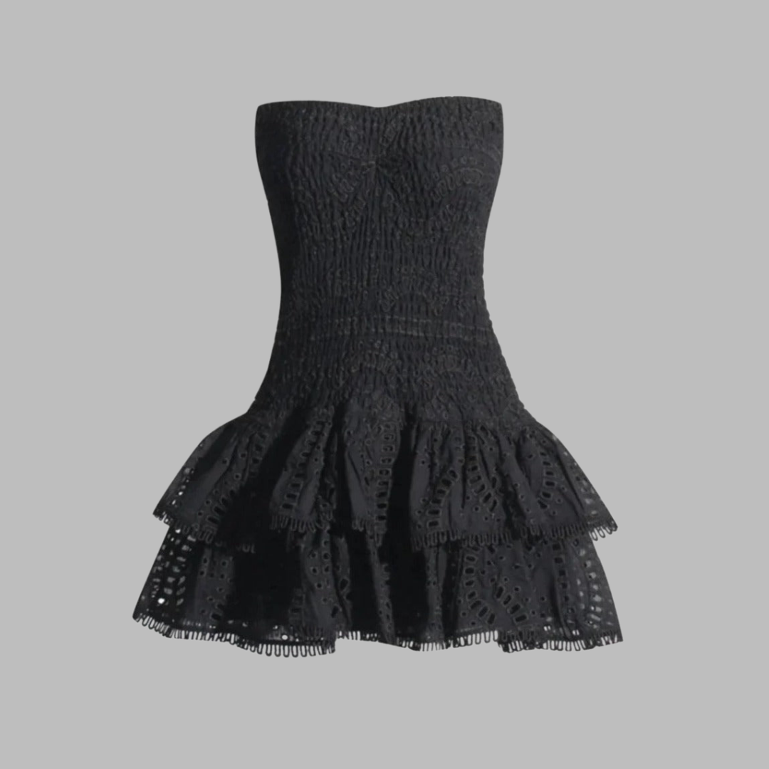 Martine | Elegantes Lochmuster-Kleid für mühelosen Charme