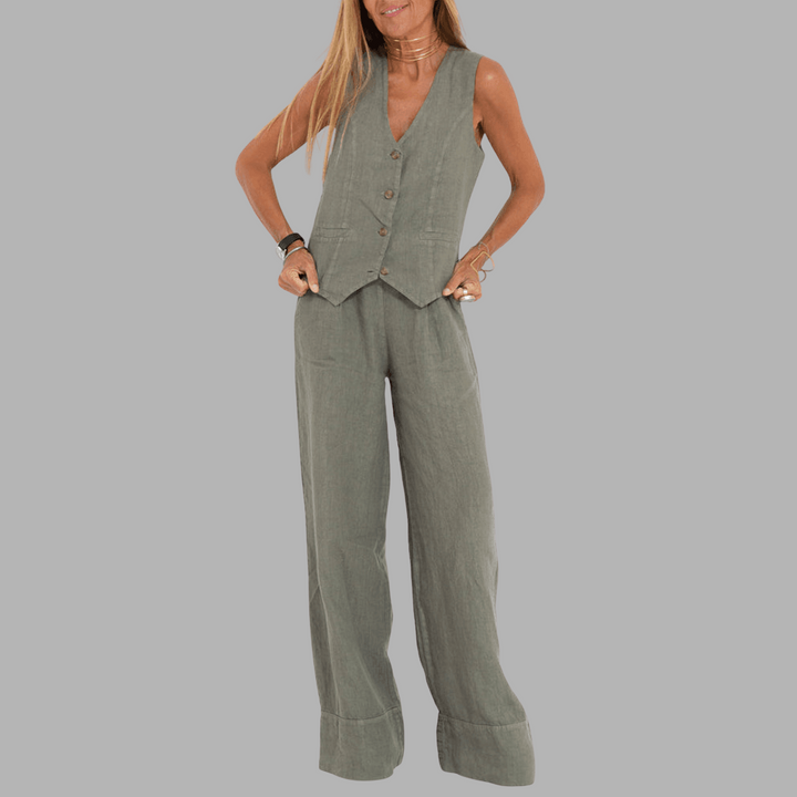 Grete | Handgefertigtes Baumwoll-Sommer-Set