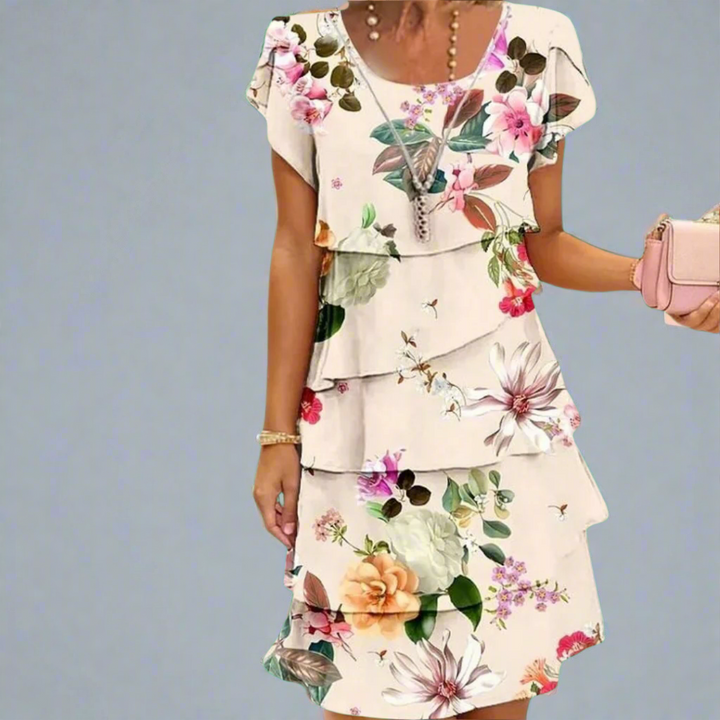 Karhildrun | Florales Maxikleid mit eleganter Leichtigkeit