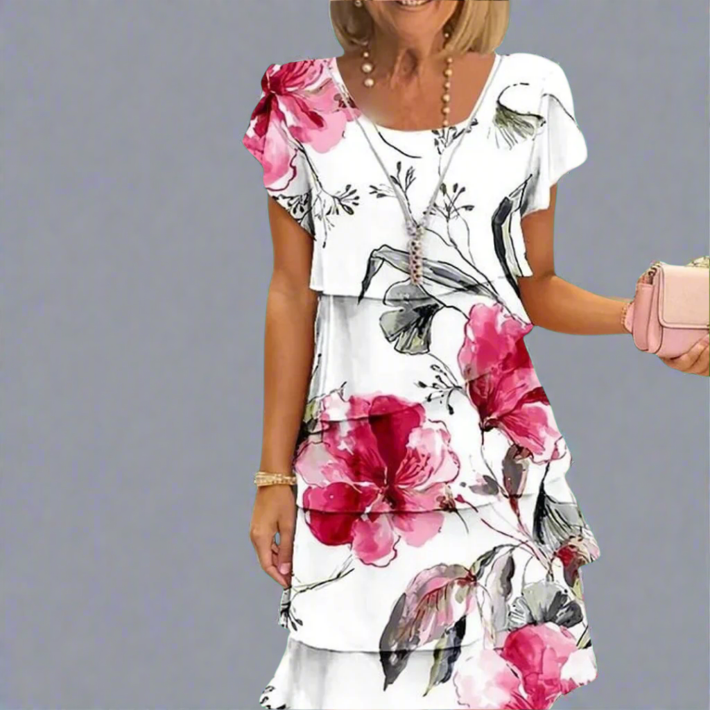 Karhildrun | Florales Maxikleid mit eleganter Leichtigkeit