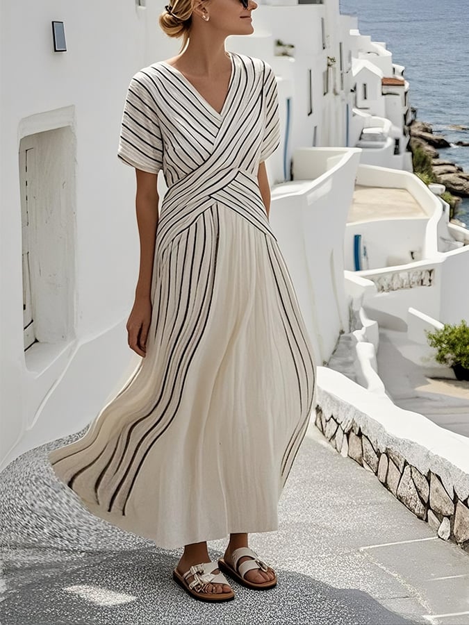Janina | Lockeres Streifenkleid mit Charme